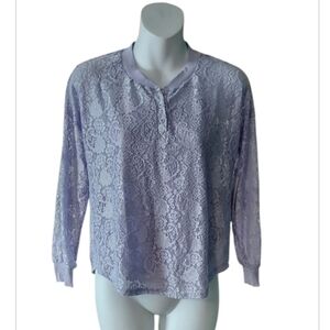 NWT Eyeshadow girl Purple Sky Lace Blouse